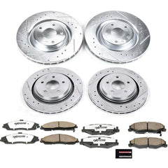 Power Stop K4400-26 Z26 Extreme Street Warrior 1-Click Brake Kit (Front And Rear) for 2005-2013 Cadillac Xlr V product image