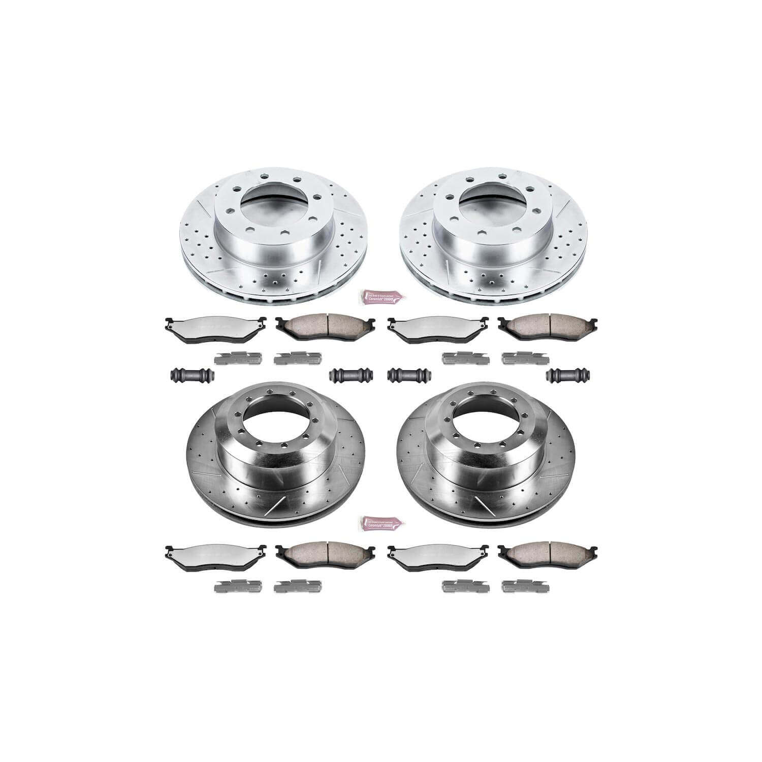 Power Stop K4416-36 Z36 Severe-Duty Truck And Tow 1-Click Brake Kit (Front And Rear) for 1999-2004 Ford E-550 Econoline Super Duty product image