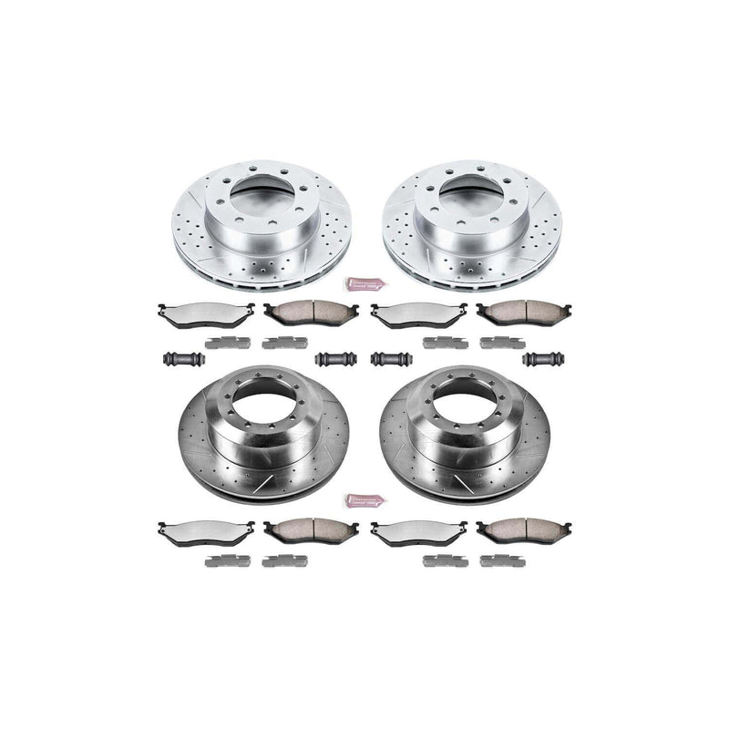 Power Stop K4416-36 Z36 Severe-Duty Truck And Tow 1-Click Brake Kit (Front And Rear) for 1999-2004 Ford E-550 Econoline Super Duty product image