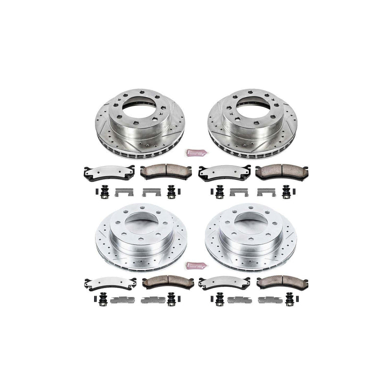 Power Stop K4426-36 Z36 Severe-Duty Truck And Tow 1-Click Brake Kit (Front And Rear) for 2003-2005 Chevrolet Silverado 1500 Hd product image