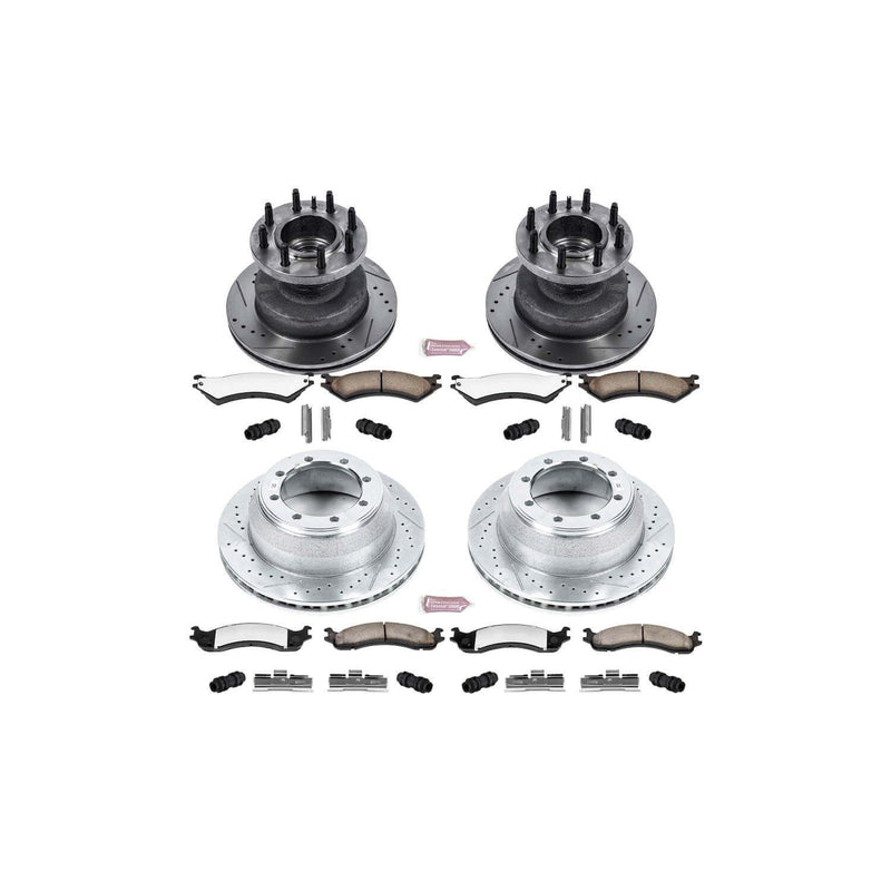 Power Stop K4435-36 Z36 Severe-Duty Truck And Tow 1-Click Brake Kit (Front And Rear) for 1999-2007 Ford E-350 Club Wagon product image