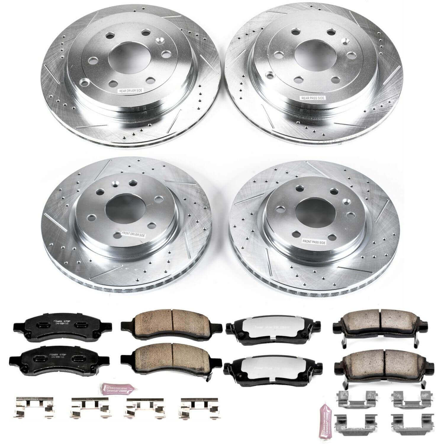 Power Stop K4466-36 Z36 Severe-Duty Truck And Tow 1-Click Brake Kit (Front And Rear) for 2007-2017 Buick Enclave product image