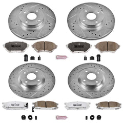 Power Stop K4468-26 Z26 Extreme Street Warrior 1-Click Brake Kit (Front And Rear) for 2001-2005 Mazda Miata / MX-5 product image