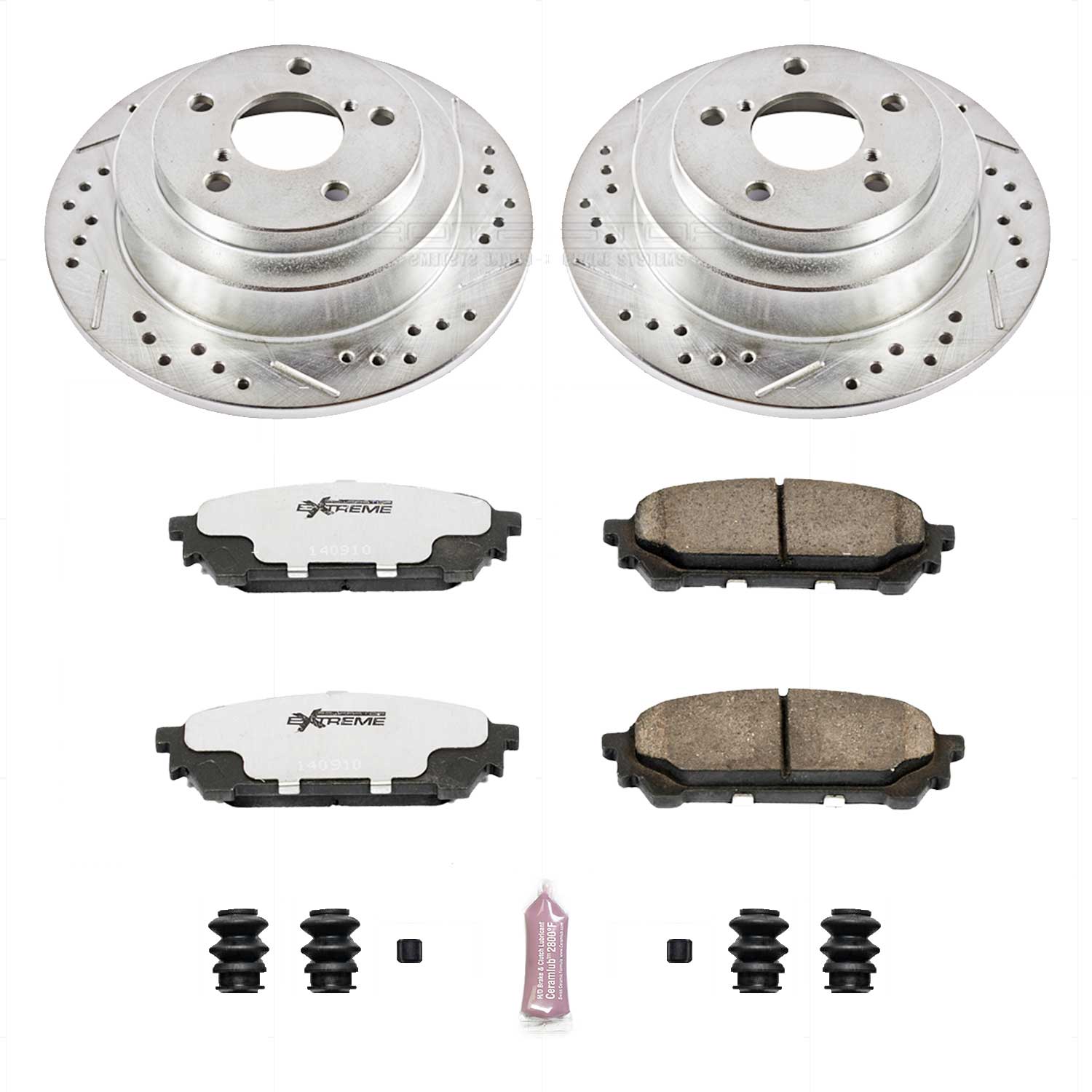 Power Stop K447-26 Z26 Extreme Street Warrior 1-Click Brake Kit (Rear) for 2003-2008 Saab 9-2X product image