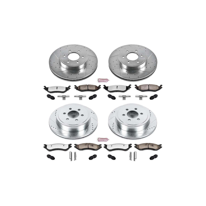 Power Stop K4471-36 Z36 Severe-Duty Truck And Tow 1-Click Brake Kit (Front And Rear) for 2003 Dodge Durango product image