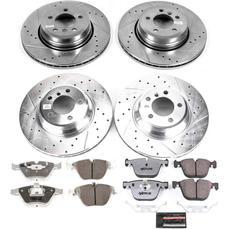 Power Stop K4479-26 Z26 Street Warrior 1-Click Front And Rear Brake Kit for 2005-2008 BMW 750I product image