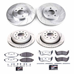 Power Stop K4486-26 Front And Rear Z26 Street Warrior 1-Click Pad And Rotor Kit for 2003-2011 Lincoln Town Car Sedan (4 Door) product image