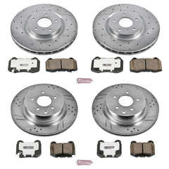 Power Stop K4488-26 Z26 Extreme Street Warrior 1-Click Brake Kit (Front And Rear) for 2003-2008 INFINITI G35 product image