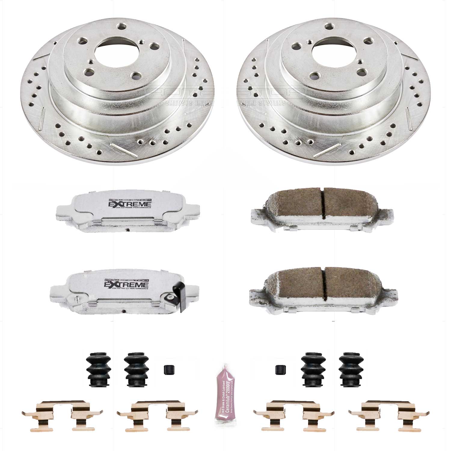Power Stop K449-26 Z26 Extreme Street Warrior 1-Click Brake Kit (Rear) for 1998-2003 Subaru Forester - product image