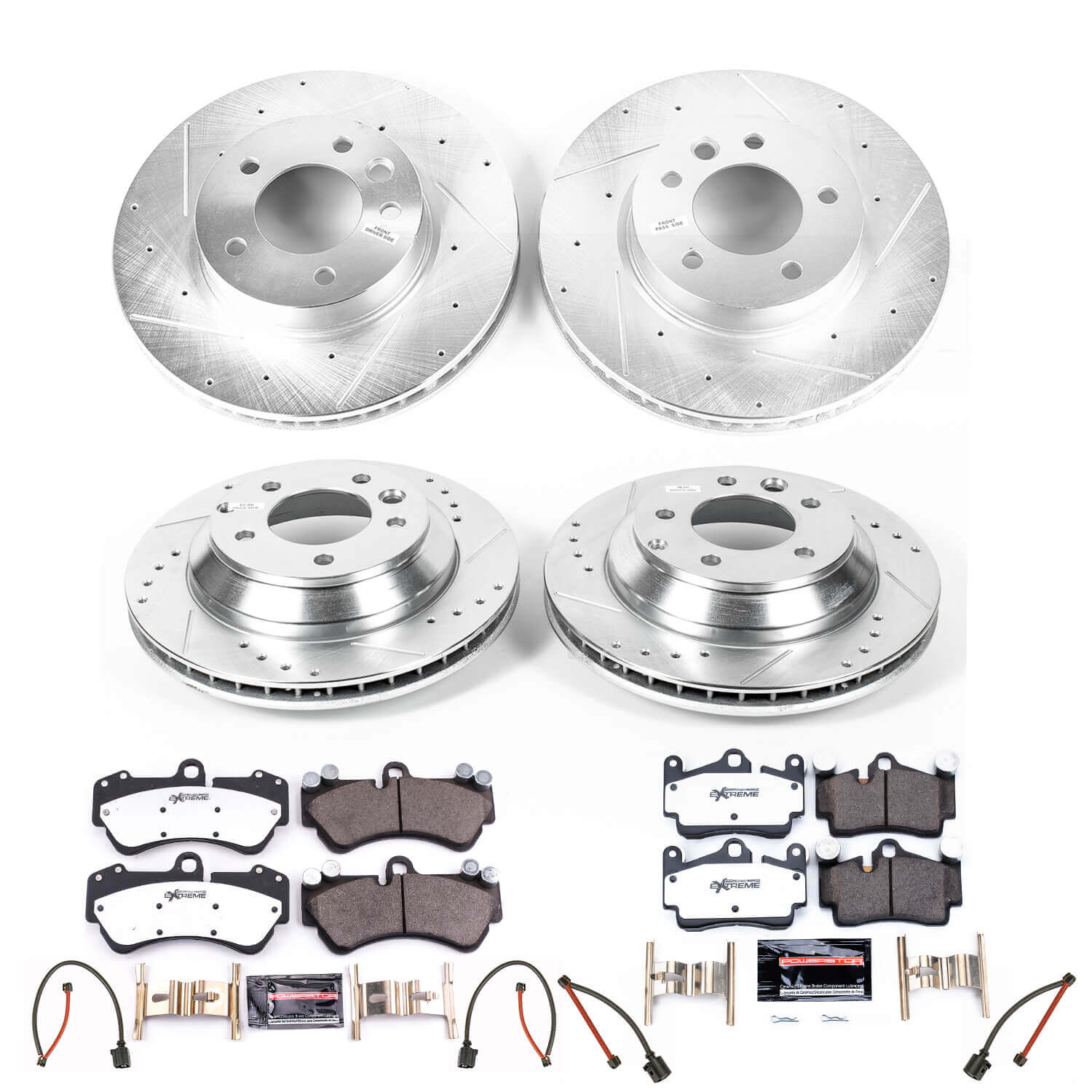 Power Stop K4495-26 Z26 Street Warrior 1-Click Front And Rear Brake Kit for 2003-2010 Porsche Cayenne product image