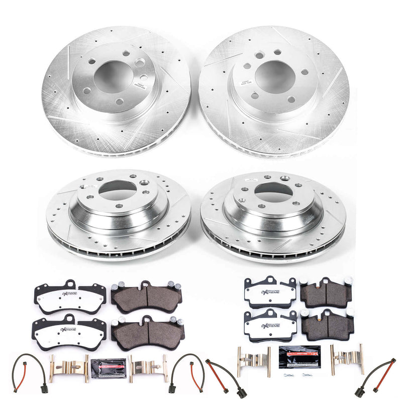Power Stop K4495-26 Z26 Street Warrior 1-Click Front And Rear Brake Kit for 2003-2010 Porsche Cayenne product image