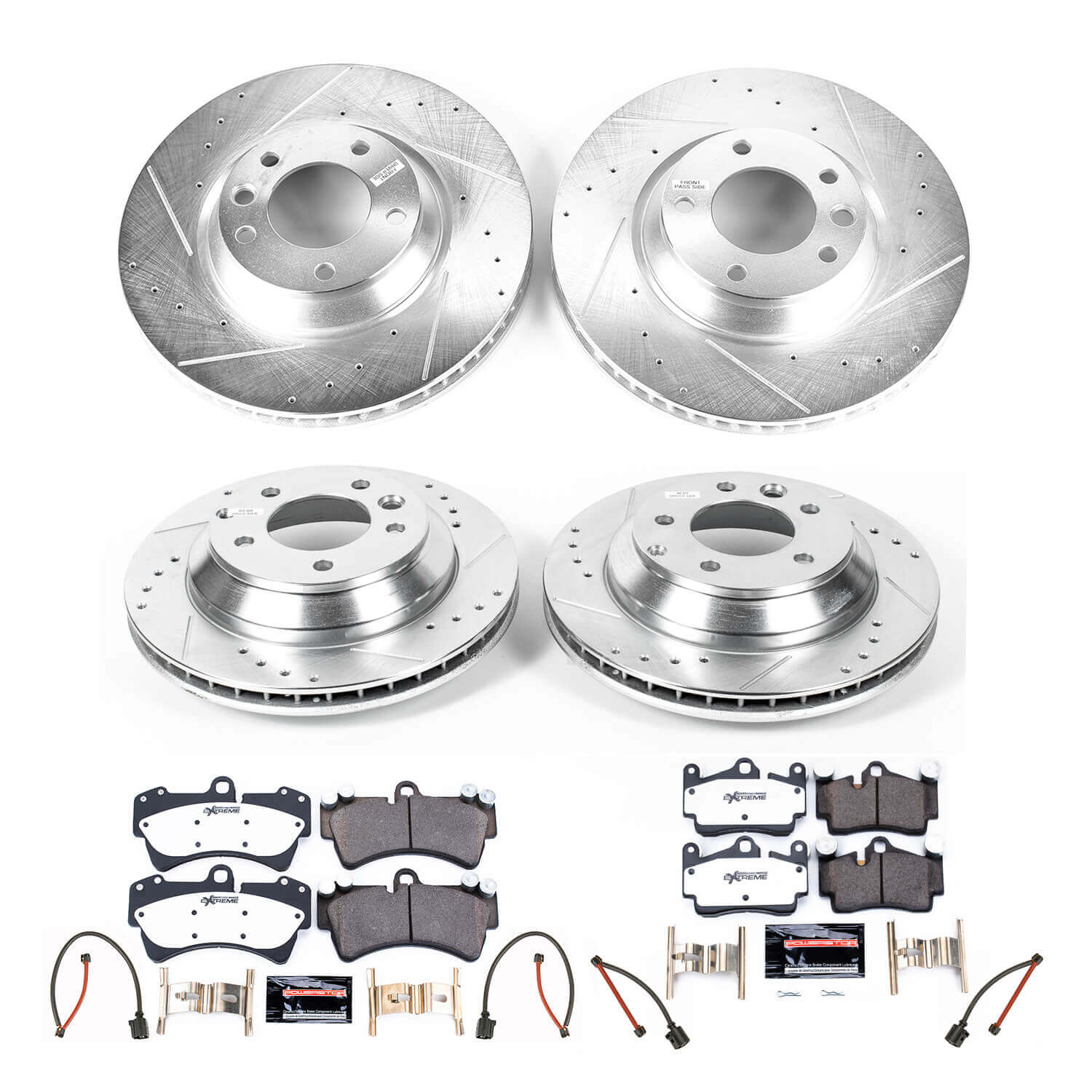 Power Stop K4500-26 Z26 Street Warrior 1-Click Front And Rear Brake Kit for 2007-2015 Audi Q7 product image