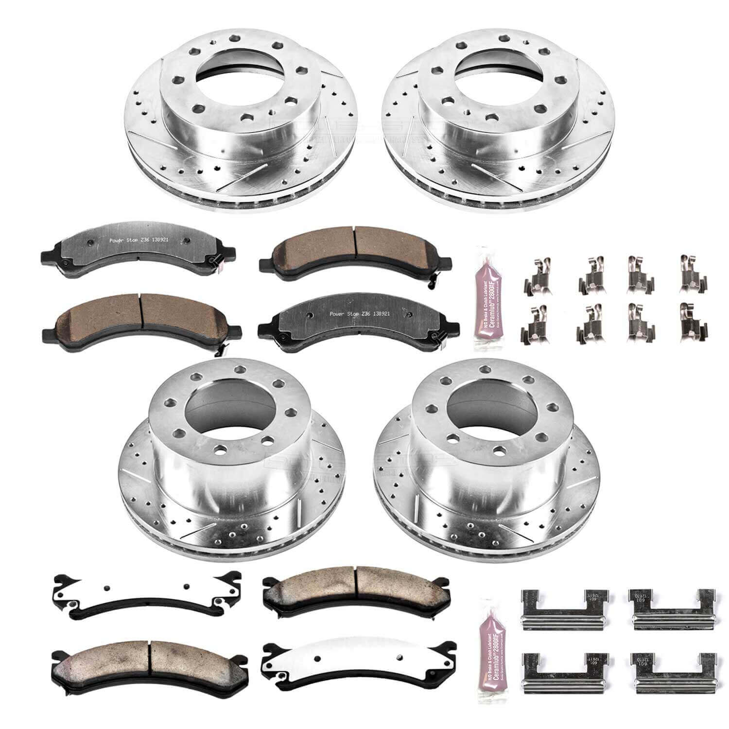 Power Stop K4528-36 Z36 Severe-Duty Truck And Tow 1-Click Brake Kit (Front And Rear) for 2003-2008 Chevrolet Express 3500 product image