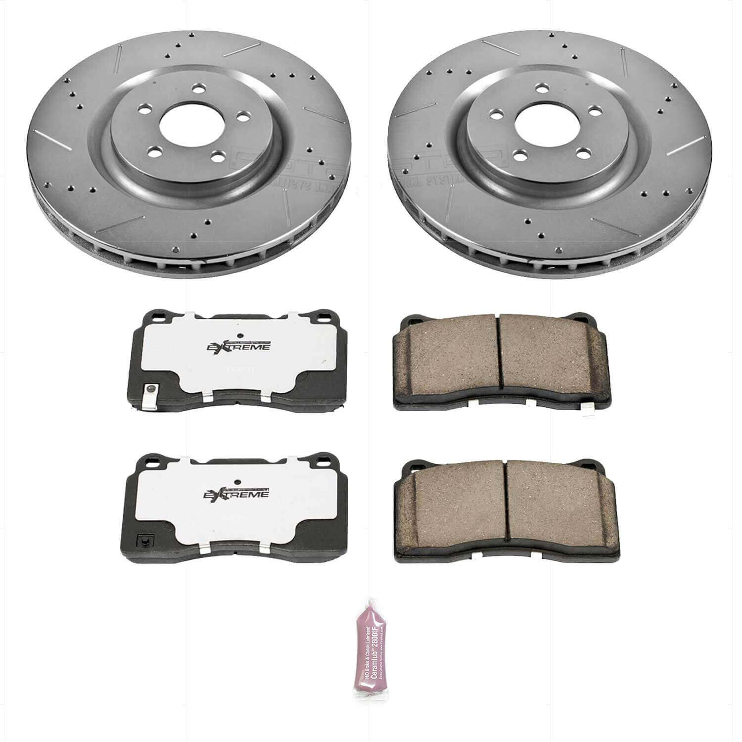 Power Stop K4547-26 Z26 Extreme Street Warrior 1-Click Brake Kit (Front) for 2007-2014 Ford Mustang Shelby GT500 product image