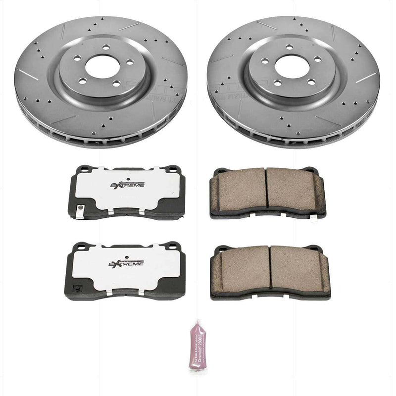 Power Stop K4547-26 Z26 Extreme Street Warrior 1-Click Brake Kit (Front) for 2007-2014 Ford Mustang Shelby GT500 product image
