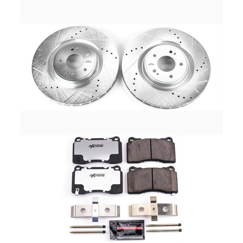 Power Stop K4551-26 Z26 Extreme Street Warrior 1-Click Brake Kit (Front) for 2008-2015 Mitsubishi Lancer Evolution Gsr Evolution product image