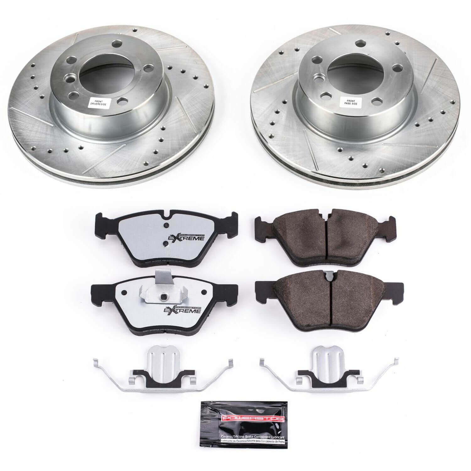 Power Stop K4590-26 Z26 Street Warrior 1-Click Front Brake Kit for 2007 BMW 328I product image