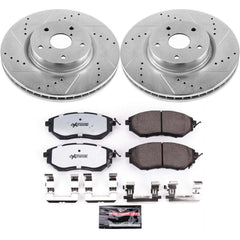 Power Stop K4603-26 Z26 Street Warrior 1-Click Front Brake Kit for 2006-2021 Subaru B9 Tribeca product image