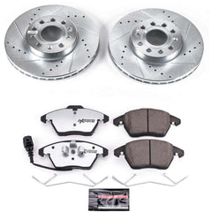 Power Stop K4623-26 Z26 Street Warrior 1-Click Front Brake Kit for 2005-2019 Audi A3 product image
