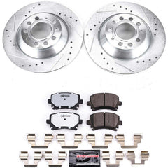 Power Stop K4625-26 Z26 Street Warrior 1-Click Rear Brake Kit for 2005-2011 Audi A6 product image