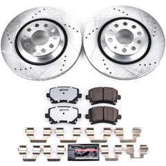 Power Stop K4628-26 Z26 Street Warrior 1-Click Rear Brake Kit for 2006-2021 Volkswagen Cc VR6 4MOTION product image
