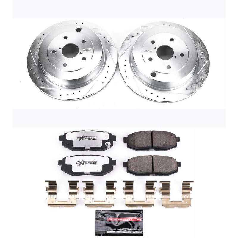 Power Stop K4645-26 Z26 Street Warrior 1-Click Rear Brake Kit for 2006-2014 Subaru B9 Tribeca product image