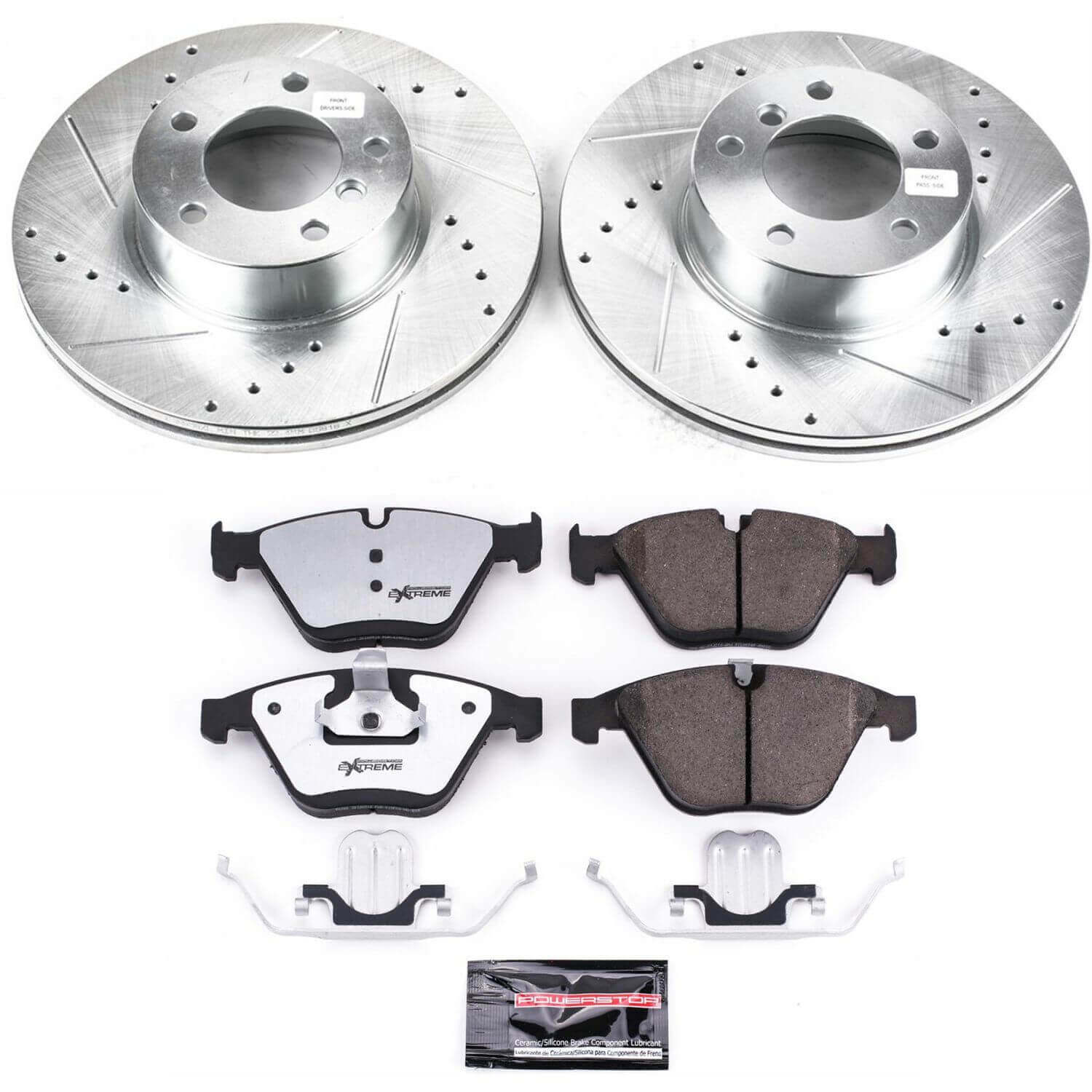 Power Stop K4677-26 Z26 Street Warrior 1-Click Front Brake Kit for 2008-2010 BMW 328I product image