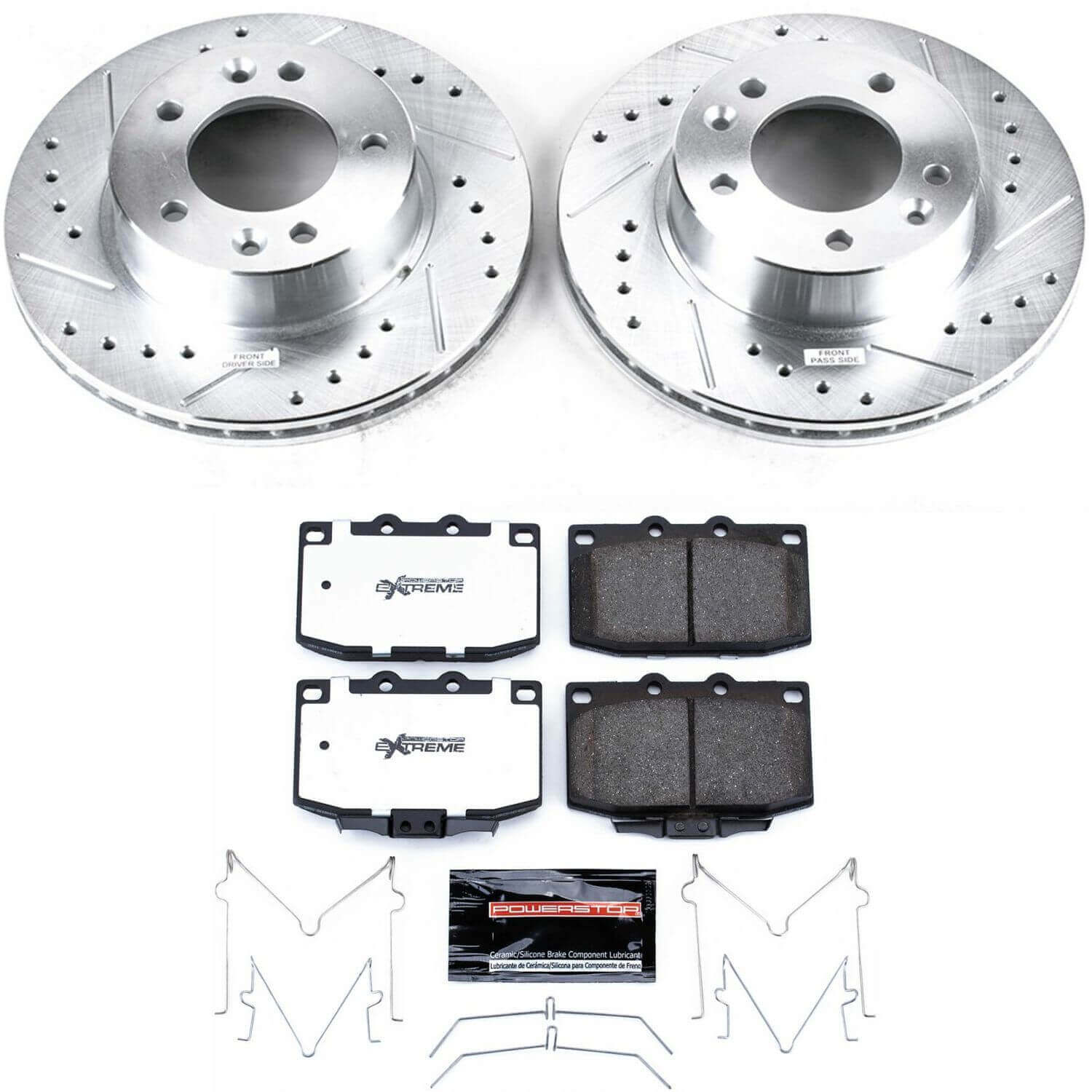 Power Stop K470-26 Z26 Street Warrior 1-Click Front Brake Kit for 1986-1991 Mazda RX-7 product image