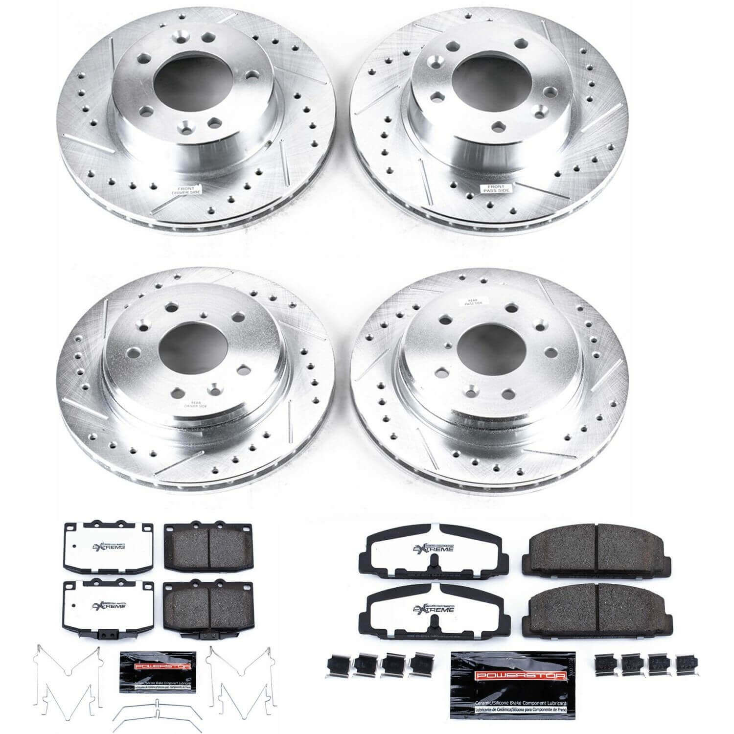 Power Stop K471-26 Z26 Street Warrior 1-Click Front And Rear Brake Kit for 1986-1991 Mazda RX-7 product image