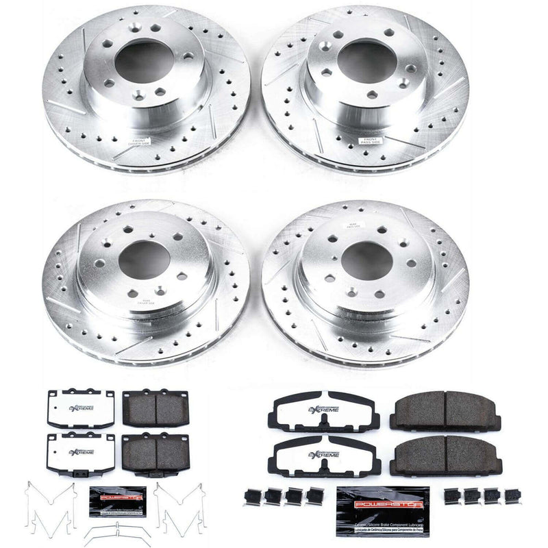 Power Stop K471-26 Z26 Street Warrior 1-Click Front And Rear Brake Kit for 1986-1991 Mazda RX-7 product image