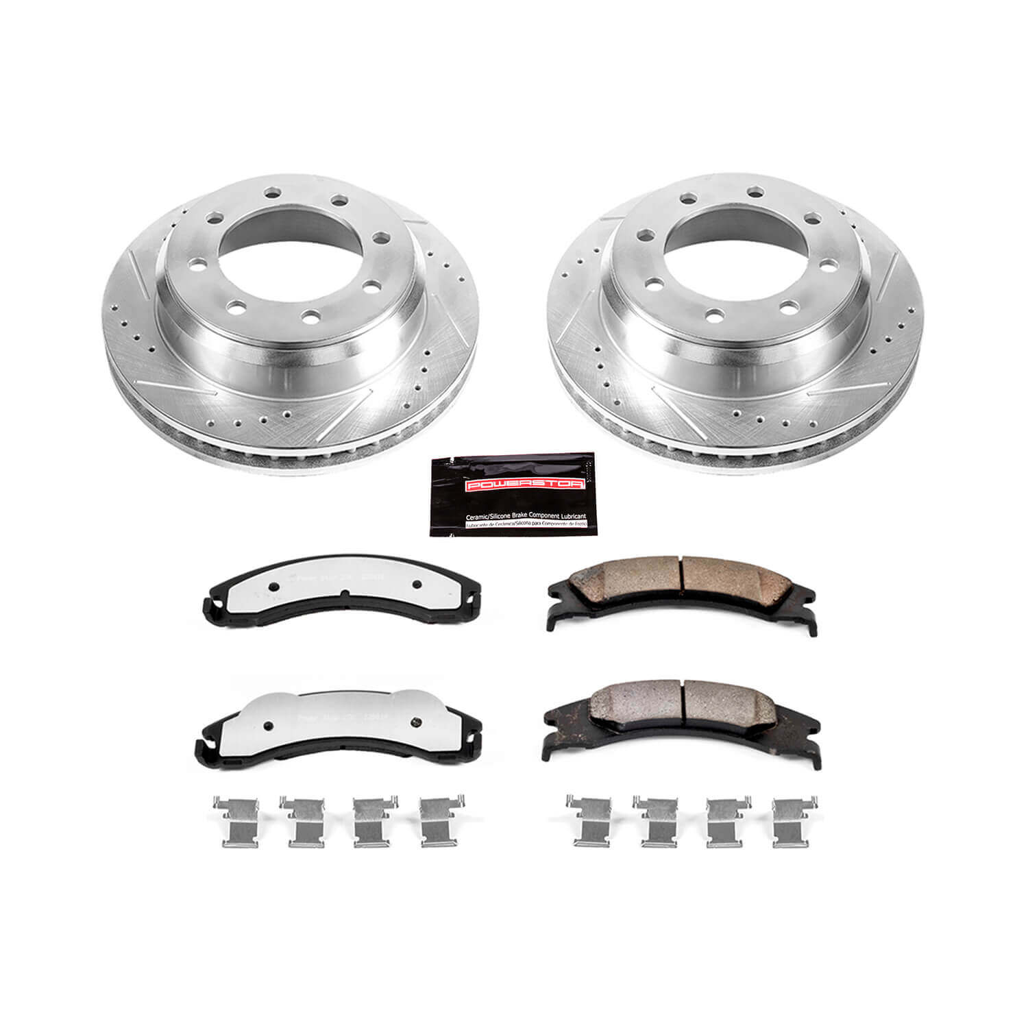 Power Stop K4718-36 Z36 Severe-Duty Truck And Tow 1-Click Drilled And Slotted Rear Brake Kit for 2008-2025 Ford E-150 product image