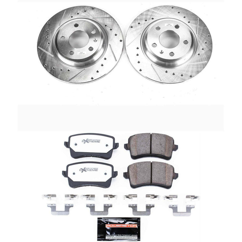Power Stop K4745-26 Z26 Street Warrior 1-Click Rear Brake Kit for 2008-2017 Audi A4 product image