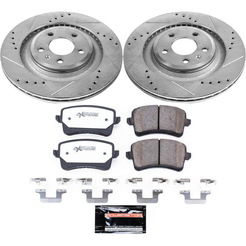 Power Stop K4746-26 Z26 Street Warrior 1-Click Rear Brake Kit for 2008-2011 Audi S4 product image