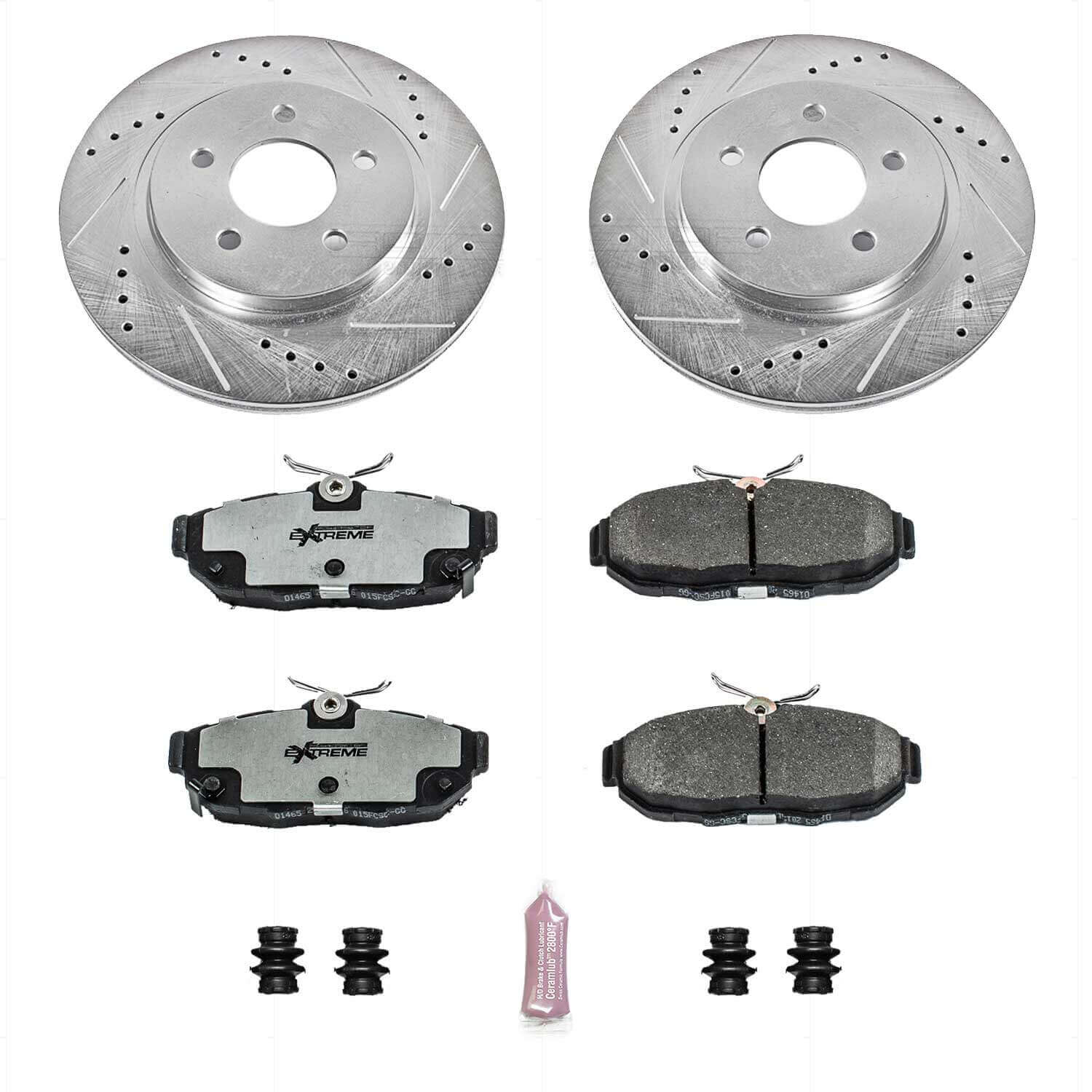 Power Stop K4749-26 Z26 Extreme Street Warrior 1-Click Brake Kit (Rear) for 2011-2014 Ford Mustang product image