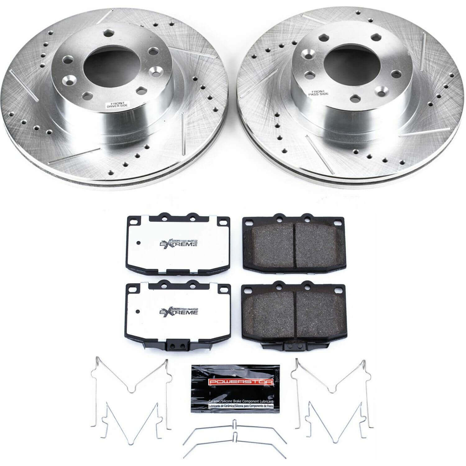 Power Stop K4833-26 Z26 Street Warrior 1-Click Front Brake Kit for 1993-1995 Mazda RX-7 product image