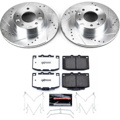 Power Stop K4833-26 Z26 Street Warrior 1-Click Front Brake Kit for 1993-1995 Mazda RX-7 product image