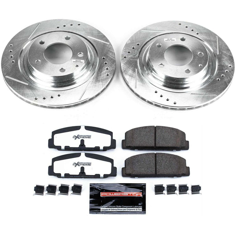 Power Stop K4835-26 Z26 Street Warrior 1-Click Rear Brake Kit for 1993-1995 Mazda RX-7 product image