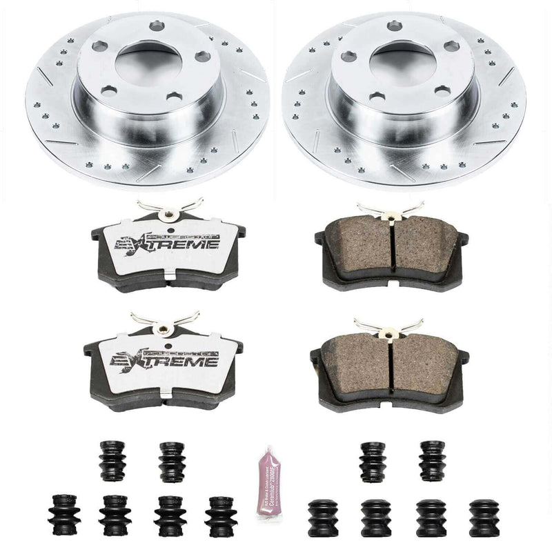 Power Stop K4845-26 Z26 Extreme Street Warrior 1-Click Brake Kit (Rear) for 1999-2004 Audi A6 product image