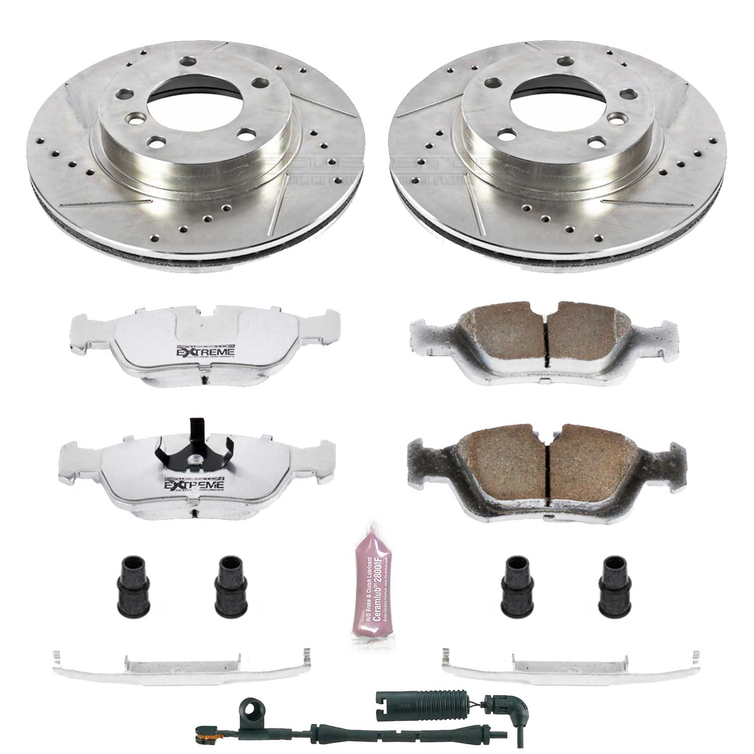 Power Stop K497-26 Z26 Extreme Street Warrior 1-Click Brake Kit (Front) for 1999-2005 BMW 323CI - Coupe (2 product image