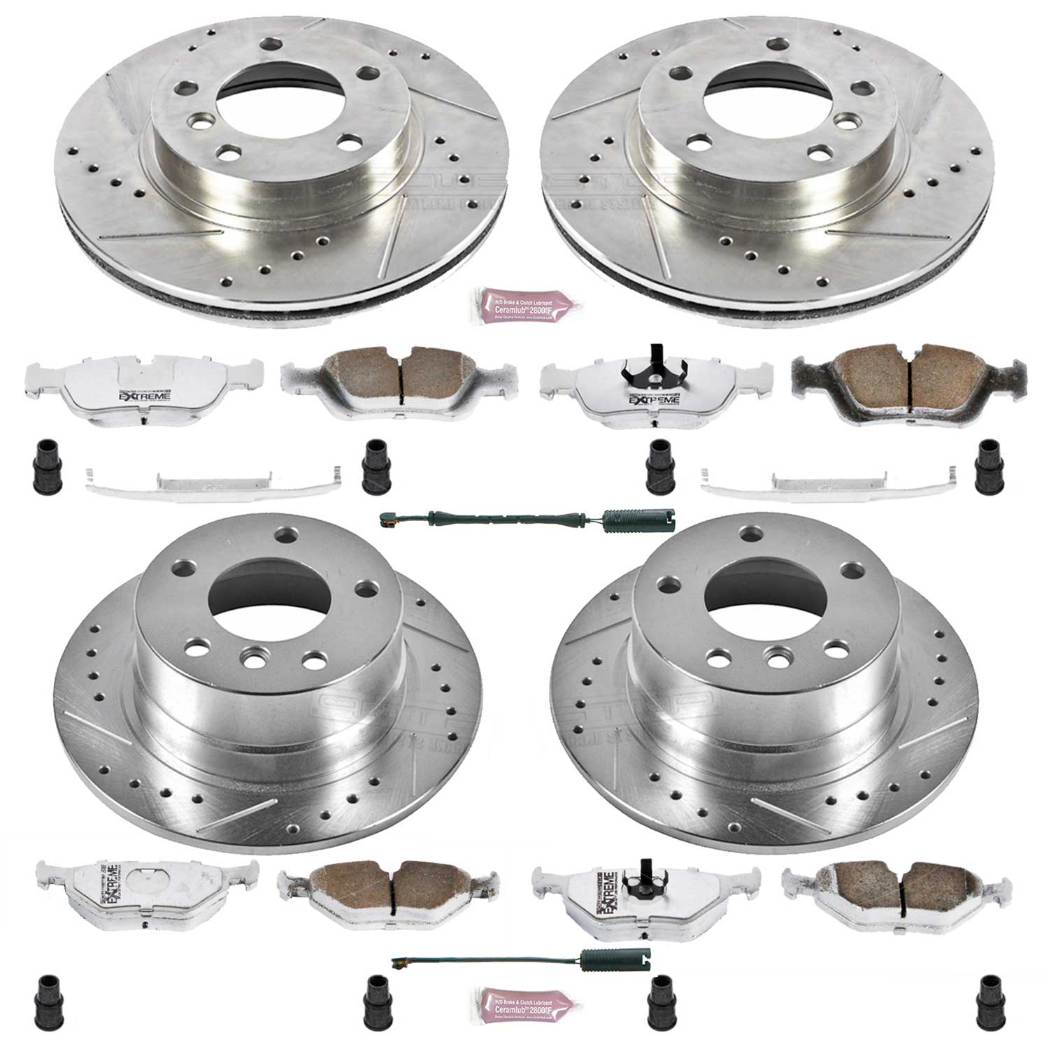 Power Stop K500-26 Z26 Extreme Street Warrior 1-Click Brake Kit (Front And Rear) for 1997-2002 BMW Z3 product image
