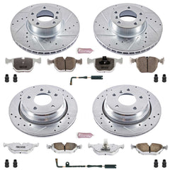 Power Stop K505-26 Z26 Extreme Street Warrior 1-Click Brake Kit (Front And Rear) for 1997-2000 BMW 540I product image