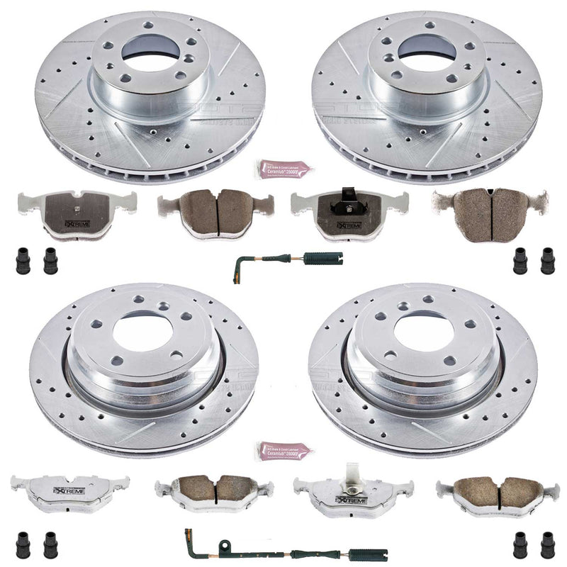Power Stop K505-26 Z26 Extreme Street Warrior 1-Click Brake Kit (Front And Rear) for 1997-2000 BMW 540I product image
