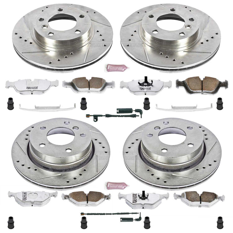 Power Stop K507-26 Z26 Extreme Street Warrior 1-Click Brake Kit (Front And Rear) for 1999-2000 BMW 323CI Coupe (2 Door) product image