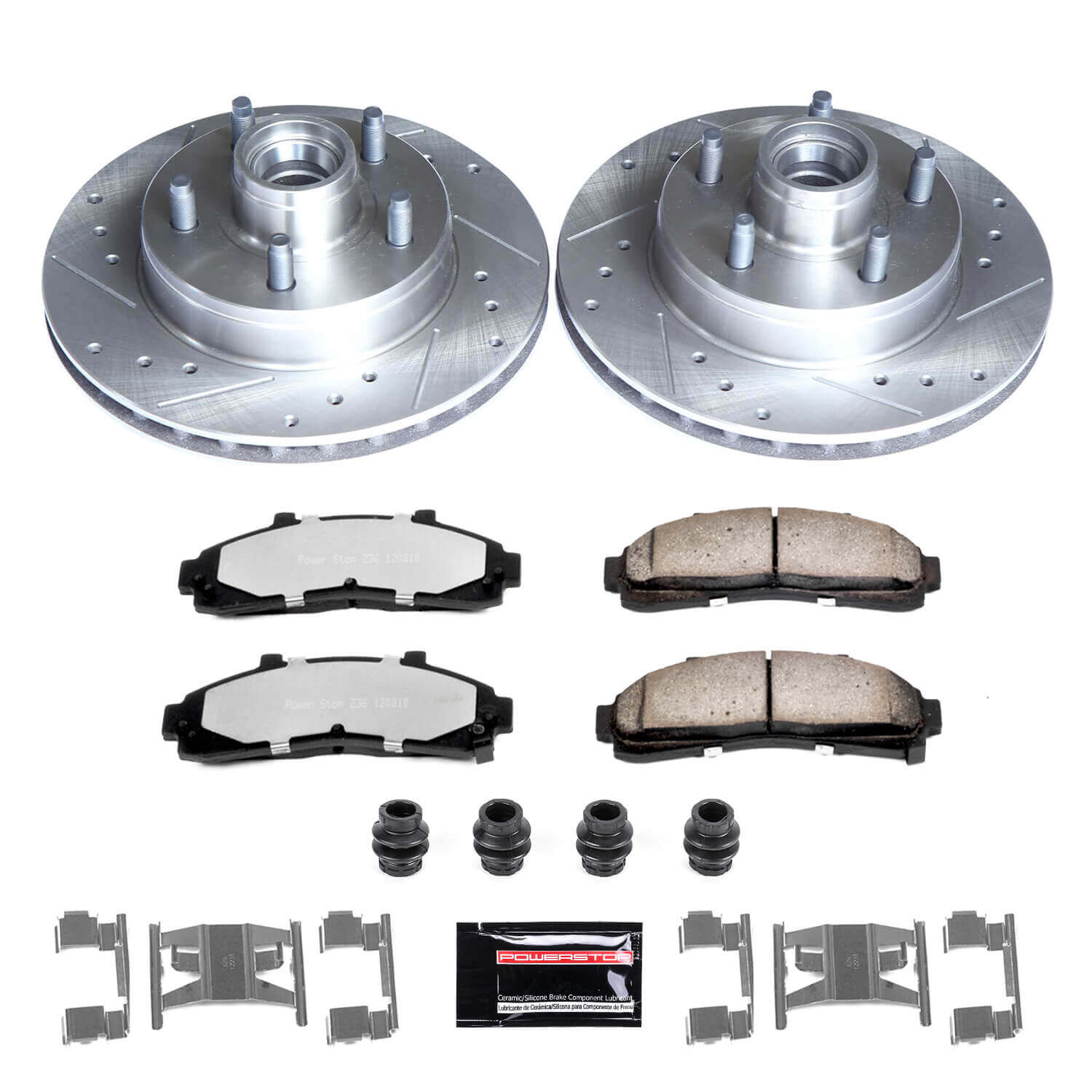 Power Stop K5079-36 Z36 Severe-Duty Truck And Tow 1-Click Front Pad And Rotor Kit for 1995-1997 Ford Ranger Rear Wheel Drive 4-WHEEL ABS product image