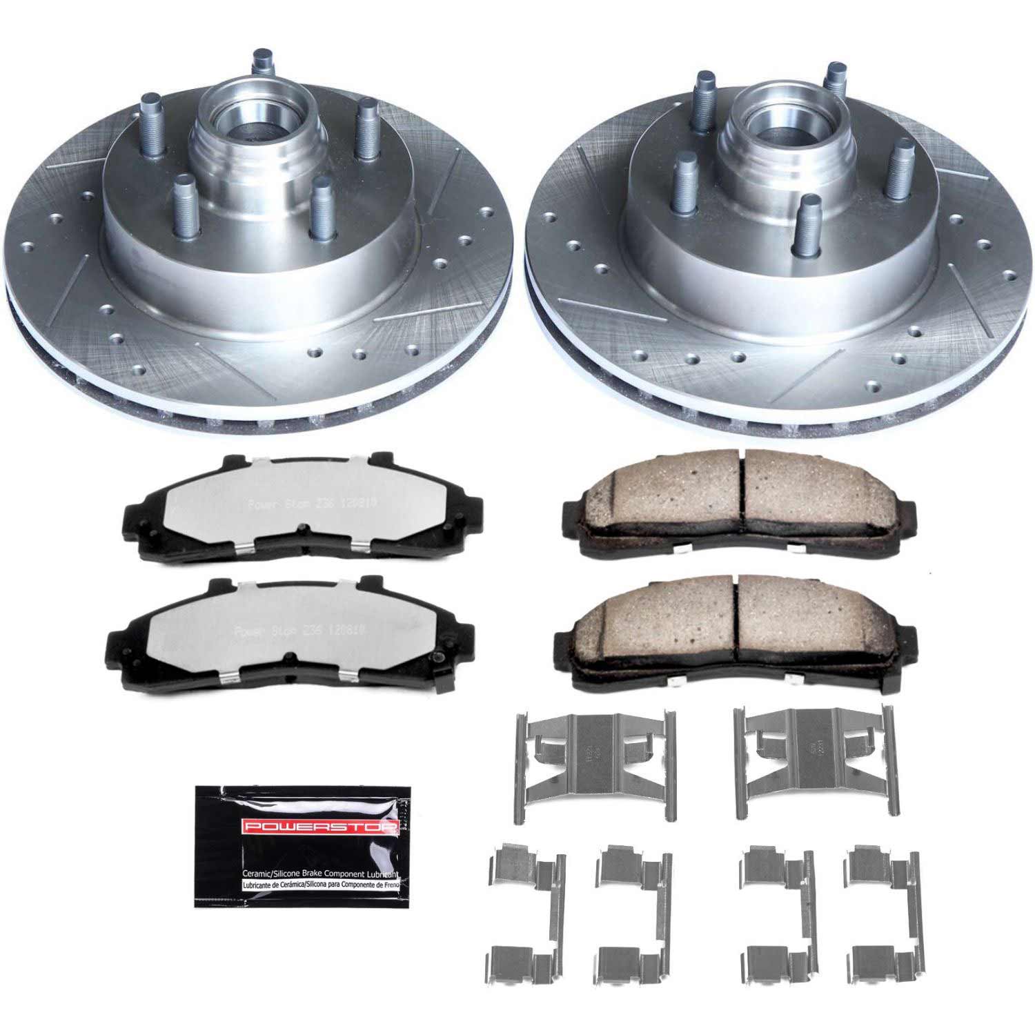 Power Stop K5083-36 Z36 Severe-Duty Truck And Tow 1-Click Front Pad And Rotor Kit for 1998-2002 Ford Ranger Rear Wheel Drive product image