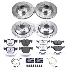 Power Stop K509-26 Z26 Extreme Street Warrior 1-Click Brake Kit (Front And Rear) for 1999-2000 BMW 540I Station Wagon product image