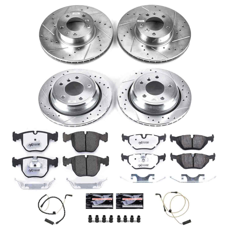 Power Stop K509-26 Z26 Extreme Street Warrior 1-Click Brake Kit (Front And Rear) for 1999-2000 BMW 540I Station Wagon product image