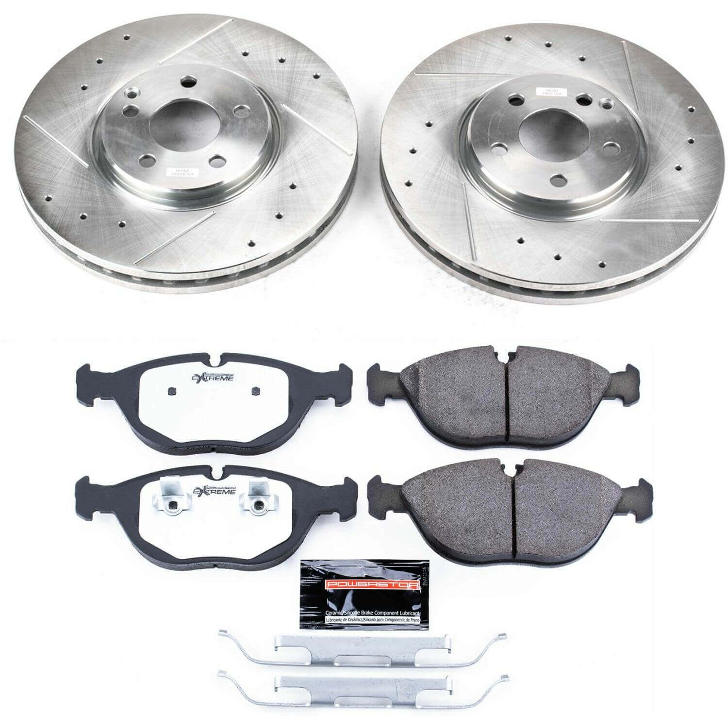 Power Stop K5118-26 Z26 Street Warrior 1-Click Front Brake Kit for 2004-2005 Mercedes-Benz E500 4Matic product image