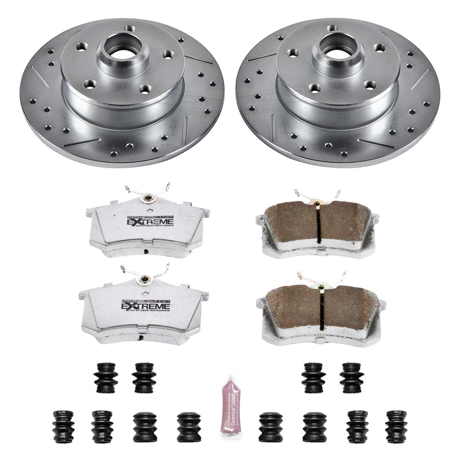 Power Stop K512-26 Z26 Extreme Street Warrior 1-Click Brake Kit (Rear) for 1993-1999 Volkswagen Golf product image