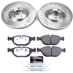 Power Stop K5120-26 Z26 Street Warrior 1-Click Front Brake Kit for 2003-2006 Mercedes-Benz S430 4Matic product image